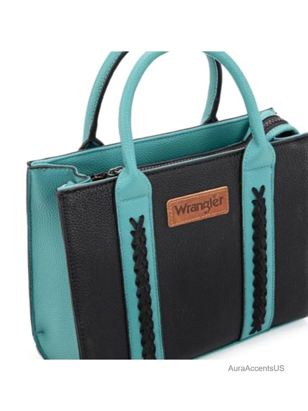 Vegan Leather Tote Bag with Whipstitch Design, Adjustable Strap
